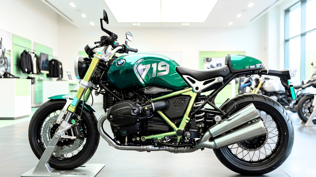 BMW R nineT Option 719: Stunning Custom Paint, Gold Exhaust Pipes, and Premium Retro Style That Turns Heads